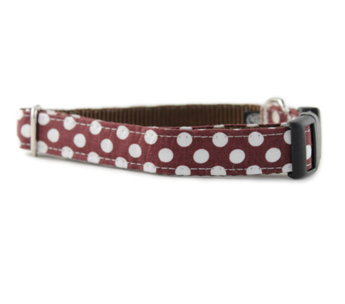 Choco Dot Dog Collar