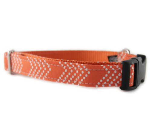 Orange Splash Chevron Dog Collar