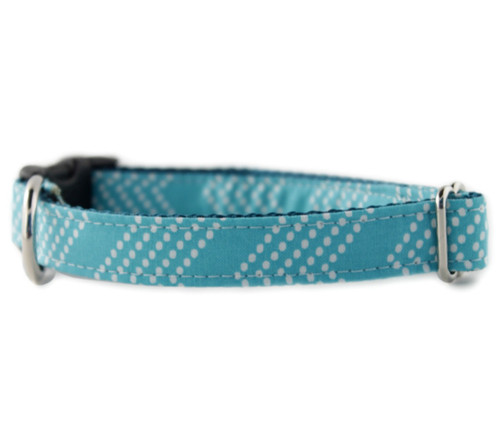 Aqua Splash Chevron Dog Collar
