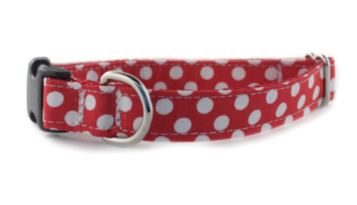 Crimson Dot Dog Collar