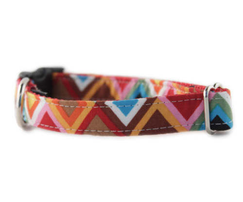 Rainbow Mosaic Dog Collar