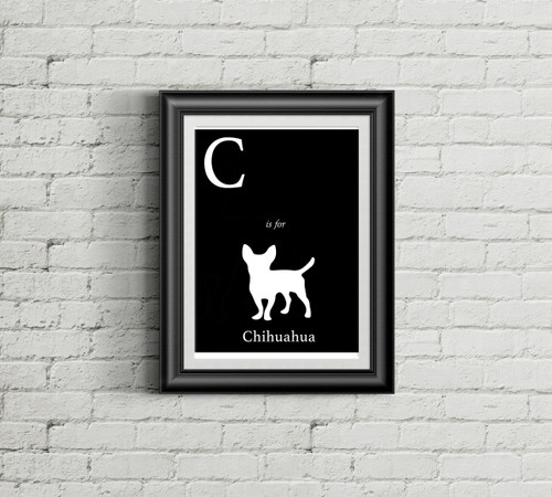 C is for Chihuahua Alphabet Art Print