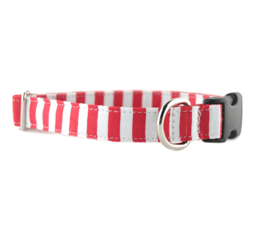 Candy Cane Stripe Dog Collar