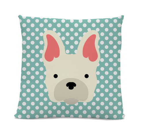 French Bulldog Polka Dot Pillow