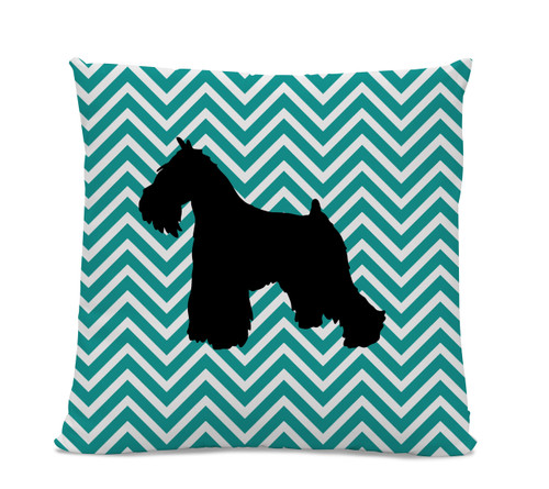 Chevron Miniature Schnauzer Pillow