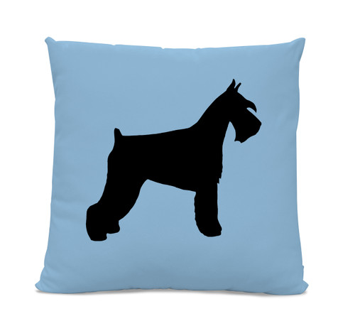 Schnauzer Silhouette Pillow