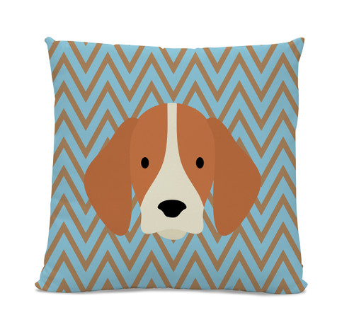 Beagle Chevron Pillow