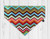 Rainbow Chevron Slip-On Dog Bandana
