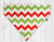Red and Green Candy Cane Slip-On Dog Bandana