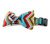 Rainbow Chevron Bow Tie Dog Collar