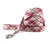 Raspberry and Orange Plaid Dog Leash