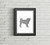 Houndstooth Pug Art Print