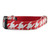 Red Houndstooth Bow Tie Dog Collar