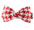 Red Houndstooth Bow Tie Dog Collar