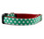 Green and White Dot Bow Tie Dog Collar