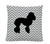 Chevron Poodle Pillow
