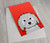 Shaggy Dog on Red Greeting Card