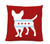 Chicago Flag Chihuahua Red Pillow