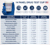 Identify Diagnostics USA 14 Panel Drug Test Cup with 6 Adulterations - Made in USA - DEVICE INFO AND DETECTION TIMES CHART