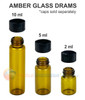 Amber Glass Dram Vials Information - Liquid Bottles Only - Medical Distribution Group