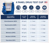 Identify Diagnostics USA 6 Panel Drug Test Cup - Made in USA - Does Not Test for THC - DEVICE INFO AND DETECTION TIMES CHART