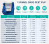 Identify Health 13 Panel Drug Test Cup with PCP - DEVICE INFO AND DETECTION TIMES CHART