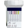 Flat Face 18 Panel Drug Test Cup with CLIA WAIVED Fentanyl Tramadol 6-MAM Panels - DrugTect - LEFT SIDE