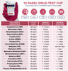 DrugTect Flat Face 18 Panel Fentanyl Drug Test Cup - DEVICE INFO AND DETECTION TIMES CHART
