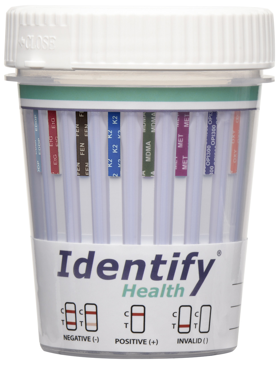 Identify Health 16 Panel Drug Test Cup with FEN Fentanyl, ETG, K2