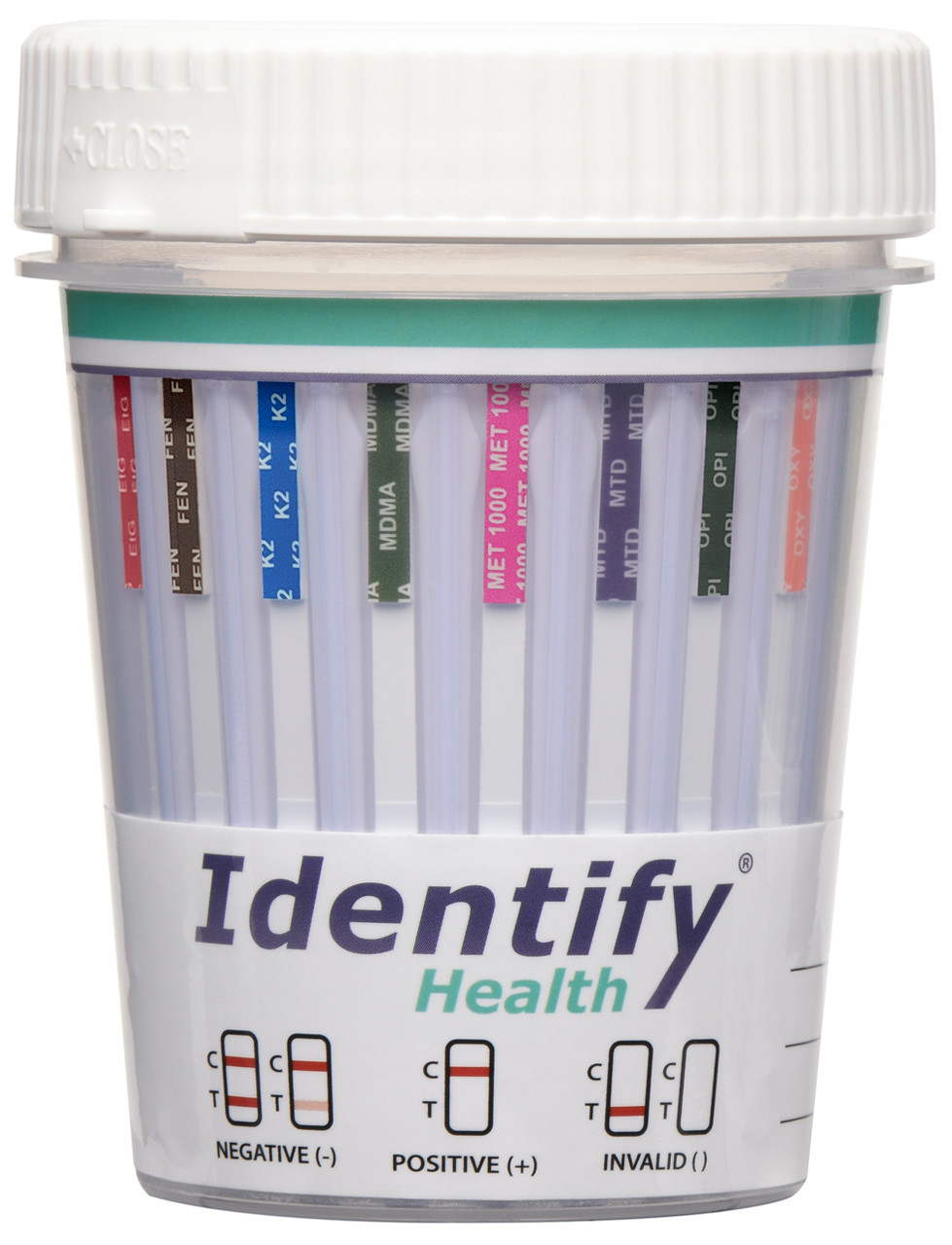 Identify Health 14 Panel Drug Test Cup with FEN Fentanyl, ETG, K2, TRA, 3  Adulterations