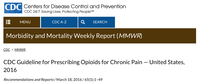 CDC Guidelines for Prescribing Opiates for Chronic Pain with Urine Drug Testing — United States, 2016