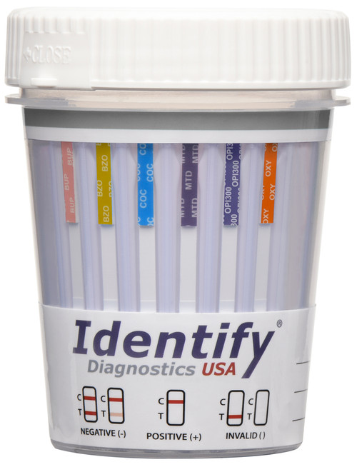 Identify Diagnostics USA - 6 Panel Drug Test Cup with BUP no THC - CLIA Waived