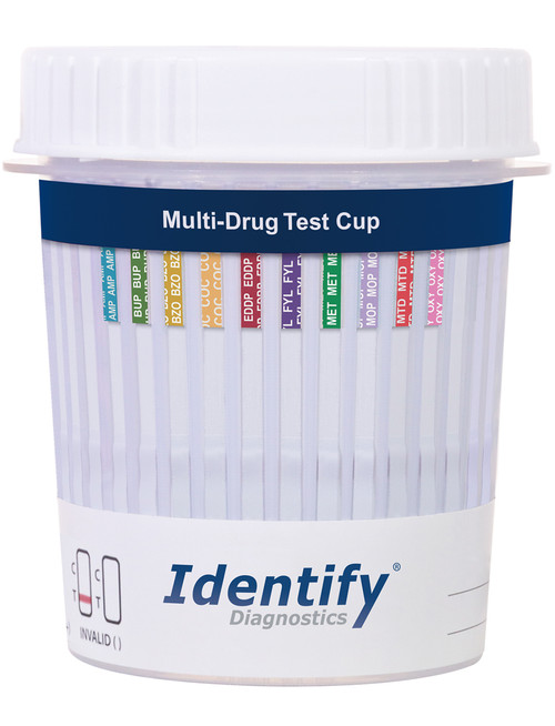 Identify Diagnostics  - 10 Panel Fentanyl Drug Test Cup - CLIA Waived, OTC Cleared