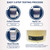 Three-step directions showing how to collect a urine sample, apply the lid and read results with the Identify Diagnostics USA 12 panel drug test cup.