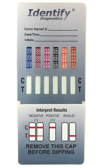 Identify Diagnostics 12 Panel Drug Test Dip - CLIA Waived, FDA 510(k) Cleared, OTC Cleared