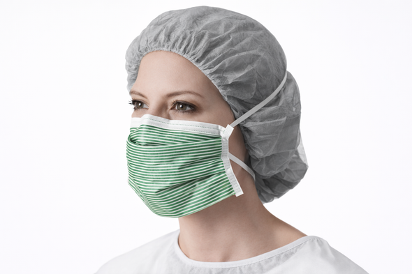 Medline Flat-Fold-Style Surgical N95 Respirator Mask 4-Ply R 35 Ct