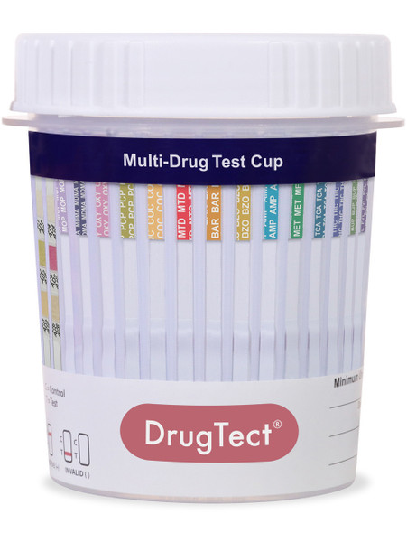 14 Panel Drug Test Cup with a CLIA WAIVED FEN FYL Panel and 6 Adulterations - DrugTect - COVER