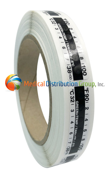 Thermometer Temperature Strips by Globe Scientific - 500 strips per roll