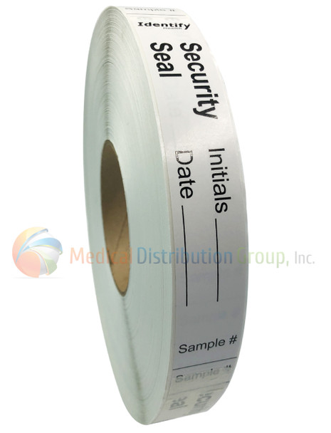 Specimen Drug Test Cup Security Seal Stickers - Identify Health - Ideal for specimen validity and adulteration tamper prevention