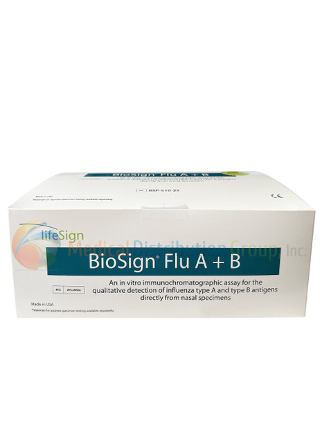 BioSign Influenza Flu Test Type A, B - Nasal Swab - CLIA Waived