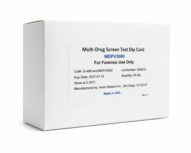 MDPV3000 Multi-Drug Screen Test Dip Card (Forensic Use Only)