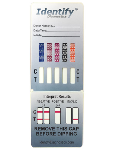 Identify Diagnostics 10 Panel Drug Test Dip Card - CLIA Waived - 25