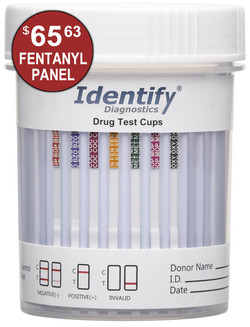 Identify Diagnostics  - 7 Panel Fentanyl Drug Test Cup with NO THC