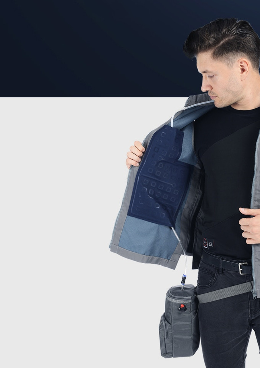 1.5 Litre Ice Water Circulating Cooling Vest Gray Fanny Bag (USB Battery  not Included)