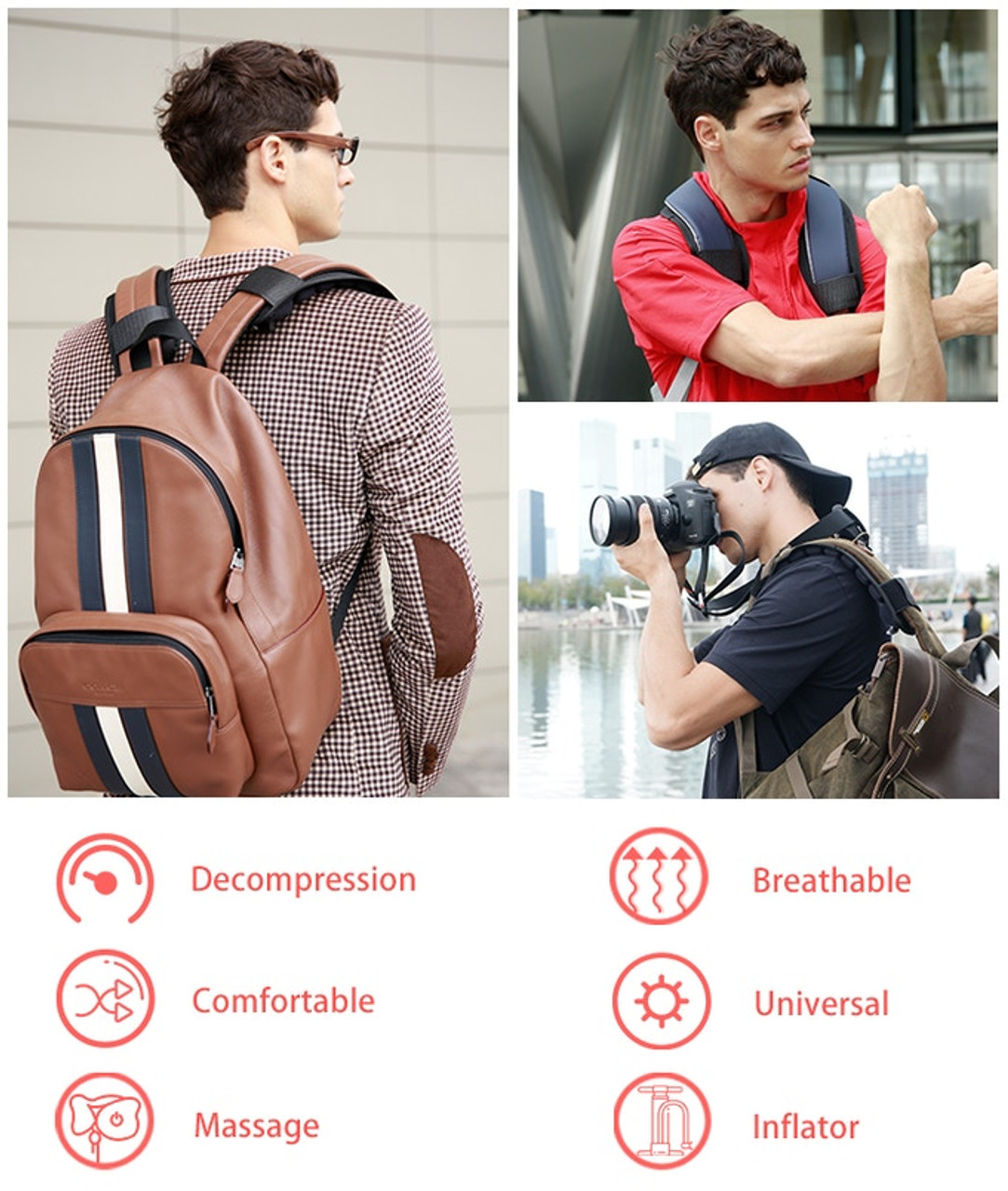 Pair World 1st Water/Air Inflatable Shoulder Straps