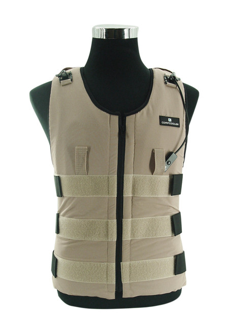 Ice Water Circulating Cooling Vest Tan Detachable 2L Bladder