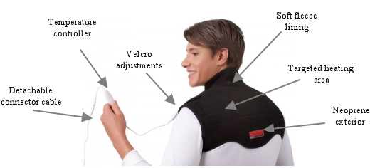 Plug-in Infrared Heat Therapy Neck & Shoulder Wrap