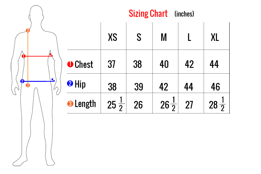 Women's  Heated Insulated Jacket BH-1681 Sizing Chart