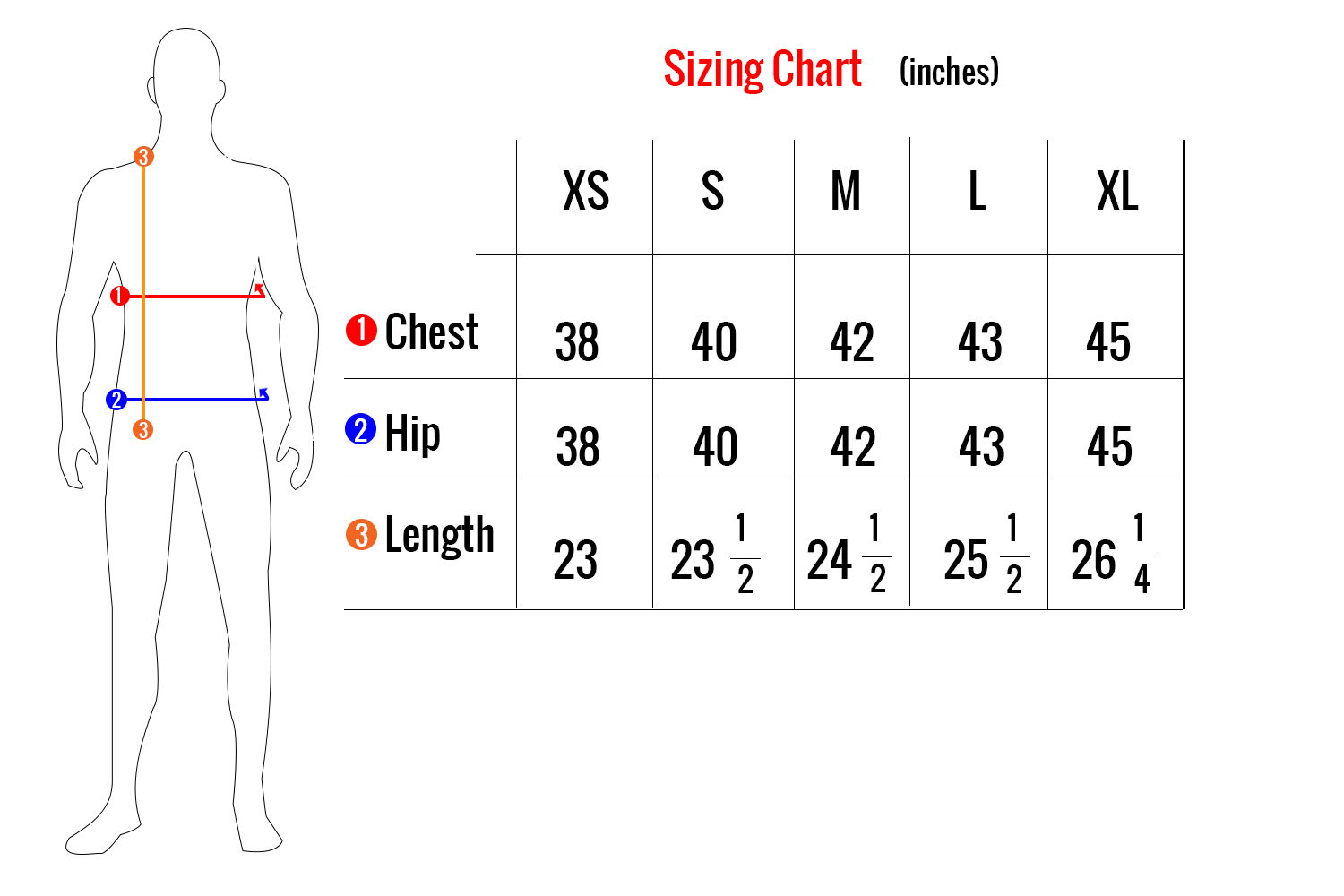 BH1686 sizing chart