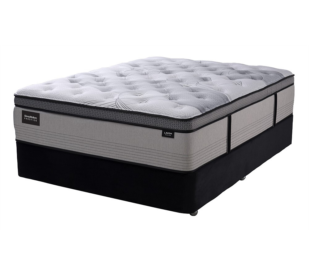 SleepMaker Prestige Lavish Bed Queen Split Base Plush Extreme Appliances